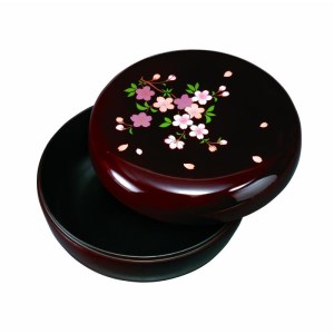 6.0寸 菓子器 溜 里桜(内梨地)
