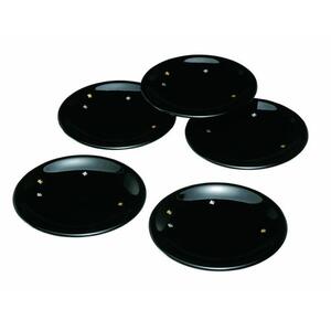 5.0寸 銘々皿 黒 千鳥 (5枚組)【YG111】