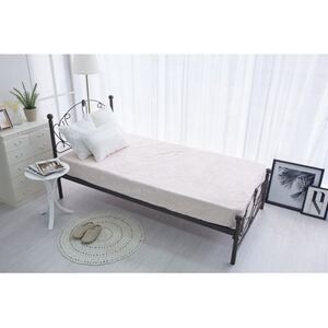 ベッドシーツ ダブル 綿100 洗える ボックスシーツ ベッド用 綿ボア ピンク_雑貨・日用品 寝具 _