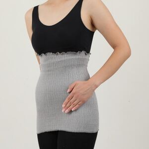 和歌山県産プレミアムシルク腹巻き シルバーグレー_装飾品・工芸品 服飾小物 _