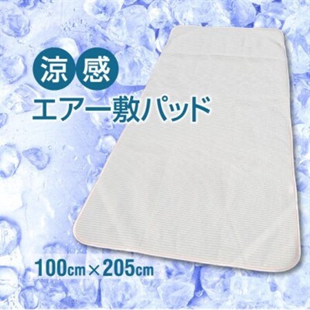 涼感エアー 制菌加工 敷パッド シングル ベージュ_雑貨・日用品  寝具 _【1315358】
