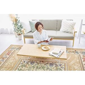 絨毯 ラグマット 3畳 長方形 250×200 洗える 厚手 ブラッサム ベージュ_雑貨・日用品  家具・インテリア _【1125090】