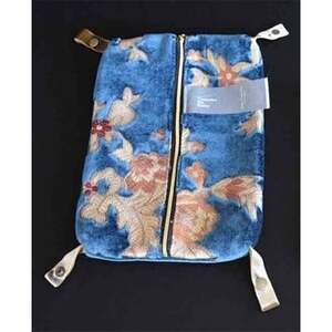 ポーチM【タエナカノヌノ】ブルー　_装飾品・工芸品  鞄・バッグ かばん カバン_【1106056】