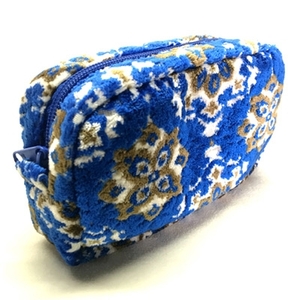ポーチ 雪小紋 ブルー_装飾品・工芸品 鞄・バッグ かばん カバン_