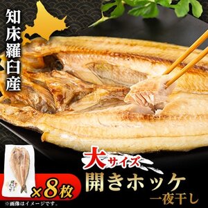 【北海道産】知床羅臼産開きホッケ 8枚入り【大サイズ】_魚介・海産物  干物 _【配送不可地域：離島・沖縄県】【1547564】