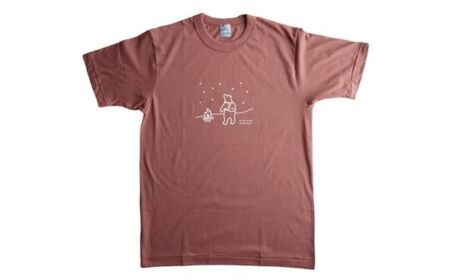 「知床トコさん」×久米繊維 コットンTシャツ 星柄 Lサイズ 半袖[配送不可地域:離島・沖縄県]