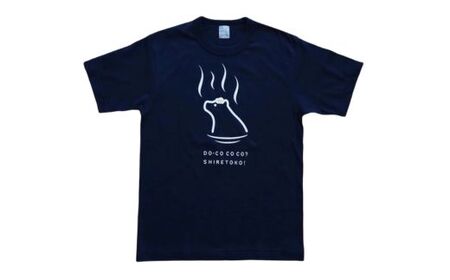 「知床トコさん」×久米繊維 コットンTシャツ 温泉柄 XLサイズ 半袖[配送不可地域:離島・沖縄県]