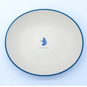 知床トコさんテーブルウェアシリーズ　小判ボウル皿 1枚 (M)【ブルー】【配送不可地域：離島・沖縄県】【1639049】