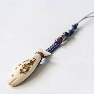 鹿角魚ストラップ(青)計1個[配送不可地域:離島・沖縄県]