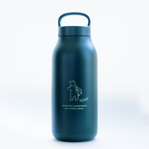 知床トコさん ウォーター タンブラー グリーン 550ml×1本 蓋付き 軽量[KINTO][配送不可地域:離島・沖縄県]