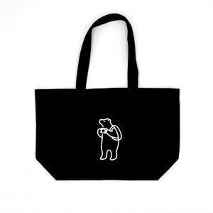 知床トコさん トートバッグ(ブラック)1枚 コットン100% レディース メンズ 兼用 ナチュラル[配送不可地域:離島・沖縄県]