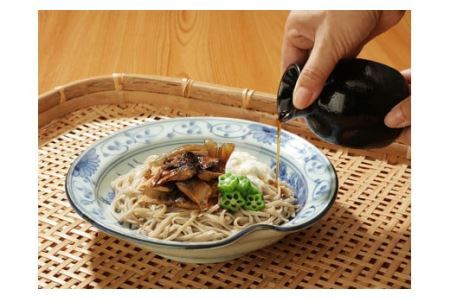 鮎甘露煮の蕎麦セット(温そば・冷やしとろろそば各2人前)(B629-1)