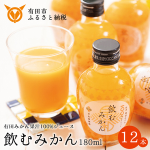 【早和果樹園】飲むみかん12本入（180ml）(B613-2)