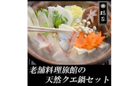 老舗旅館が目利きした天然クエ鍋300gセット(B1119-1)
