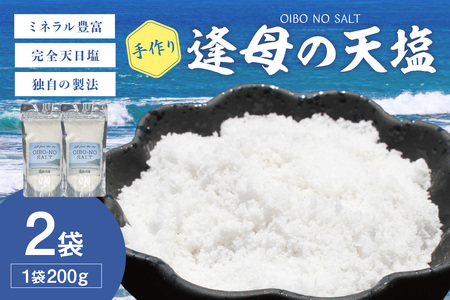 [1259-1]手作り天然塩 [逢母の天塩]200g×2パック