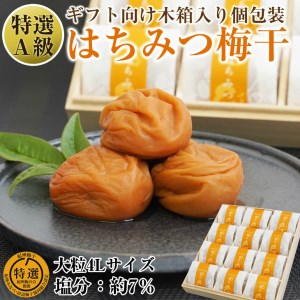 はちみつ梅干し〔贈答・ギフト用〕個包装 12粒（大粒4L）