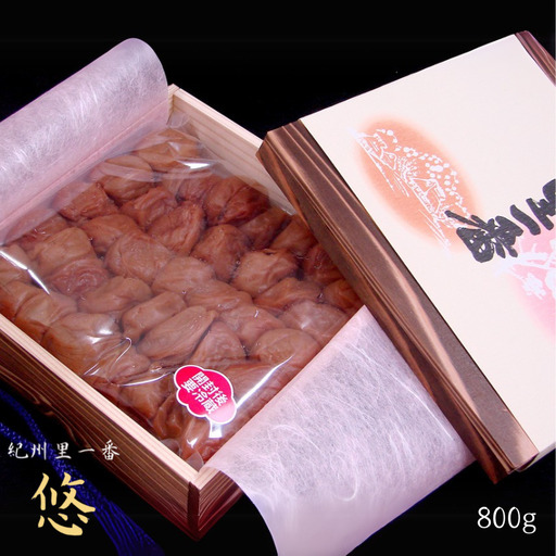 紀州杉木箱詰め 「紀州里一番」悠 800g/和歌山 梅干し 田辺市 紀州南高梅 南高梅 梅干 梅 うめ 贈答【ktk026】