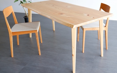 ひのきの一枚板風テーブル(幅1800mm) 杢美-Mokuharu- おしゃれ 木製 木 ひのき ダイニング 手作り [mkh015]