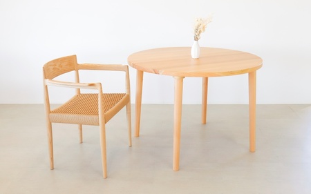 ひのきの丸テーブル 杢美-Mokuharu- おしゃれ 木製 木 ひのき ダイニング [mkh016]