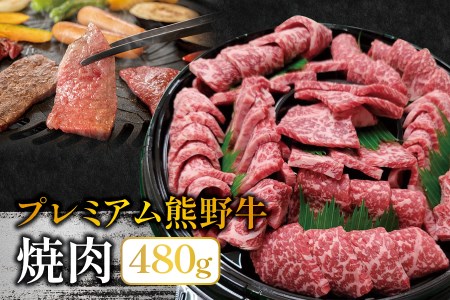 牛肉 肉 牛 焼き肉 和牛 牛 贈り物 冷凍 プレミアム熊野牛 焼肉 ４８０ｇ【kbs005】