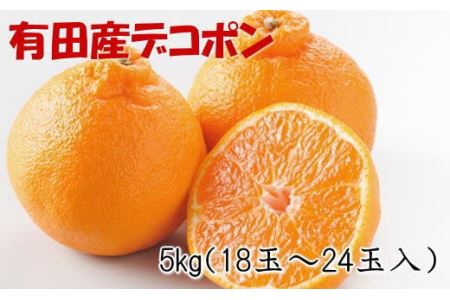 [お味濃厚]紀州有田産のデコポン約5kg(18玉〜24玉入り・青秀以上) ※2025年1月中旬〜3月中旬頃順次発送[tec810A]