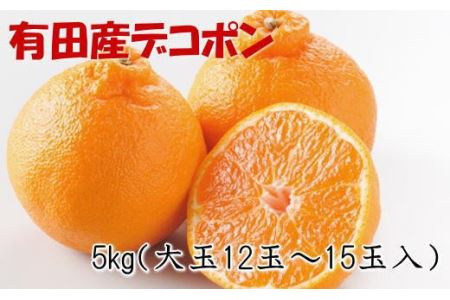 [お味濃厚]紀州有田産の大玉デコポン約5kg(12玉〜15玉入り・青秀以上) ※2025年1月中旬〜3月中旬頃順次発送[tec811A]