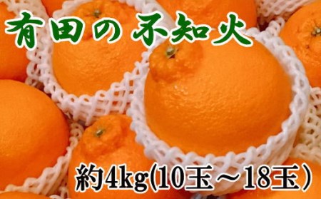 果物 くだもの フルーツ 蜜柑 みかん 不知火 デコポン / [濃厚]有田の不知火 約4kg(10玉〜18玉おまかせ) ※2025年2月上旬〜2025年3月下旬頃に順次発送予定(日付指定不可) [tec862A]