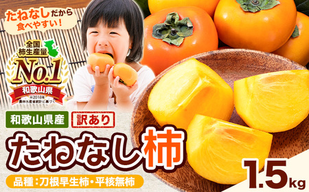[先行予約]訳あり たねなし柿1.5kg[9月中旬-11月上旬頃より出荷予定]柿柿柿柿