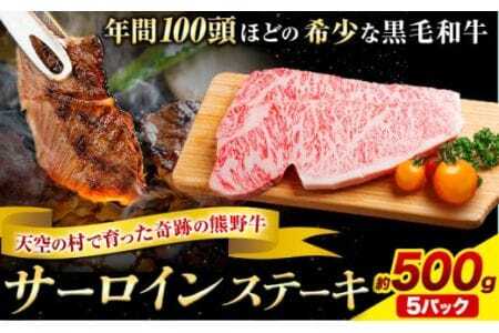 サーロインステーキ 黒毛和牛 牛 牛肉 ステーキ 約500g 約100g×5パック 
