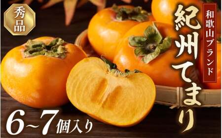 紀州てまり(和歌山県ブランド柿)6〜7個入 こだわり農家厳選 先行予約 [2025年10月初旬頃から12月中旬頃順次発送] / 柿 フルーツ 果物 かき 和歌山 かつらぎ 農家直送 贈答 [kgr029]