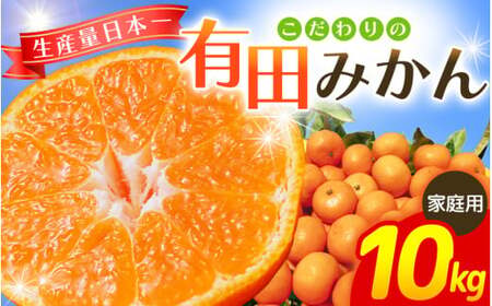 【2026年10月発送予約分】【家庭用】【農家直送】こだわりの有田みかん 約10kg＋250g(傷み補償分)  有機質肥料100%  サイズ混合　【10月発送】※北海道・沖縄・離島配送不可【nuk101-10】