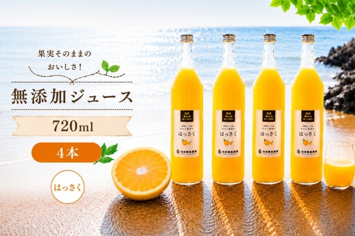 はっさく 100% ジュース / 八朔 ストレート 果汁 無添加 柑橘 和歌山 15000円 720ml ※北海道・沖縄・離島への配送不可 //drink [ikd100-has720-4]