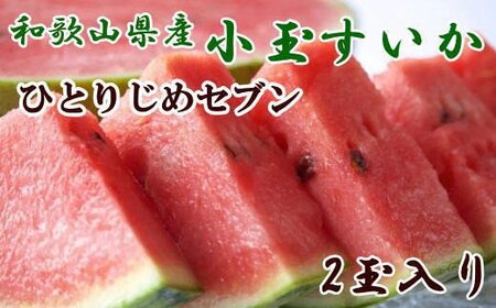 [産地直送]和歌山産小玉すいか「ひとりじめ7(セブン)」2玉入り 3.5kg以上 ※2025年6月下旬から順次発送 / すいか スイカ 先行予約 果物 フルーツ くだもの [tec501A]