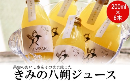 果汁 ジュース 八朔ジュース オレンジジュース ドリンク セット 有機 無添加 100% / きみの八朔ジュース 180mL×6本[kmf006]