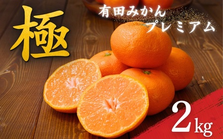 極 有田みかんプレミアム 約2kg[光センサー 高糖度選別品]2S〜Lサイズ 有機質肥料100% [2025年11月下旬頃〜2026年1月上旬頃に順次発送予定] [北海道・沖縄・離島への配送不可] [CE-nuk154E]