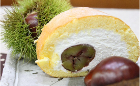 栗の渋皮煮ロールケーキ[2026年9月上旬〜2026年11月中旬発送][A166-frks075]