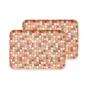 タツクラフト 友禅和紙トレー M 33cm 2枚セット 梅桜 格子 【Tk305w】