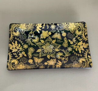 角小皿 花舞 漆黒 [NF132]