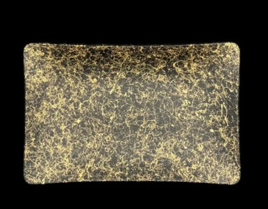 角小皿 乱糸(マット仕上げ) 漆黒 [NF139]