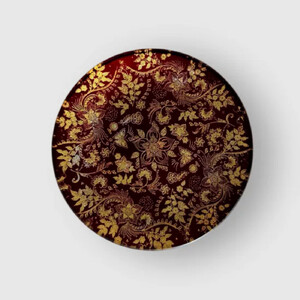 丸小皿 花舞 赤溜 [NF149]