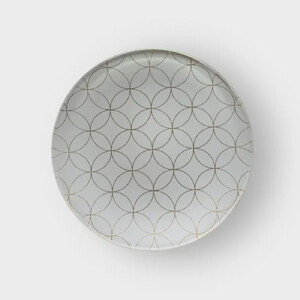 丸小皿 金七宝つなぎ 純白 [NF152]