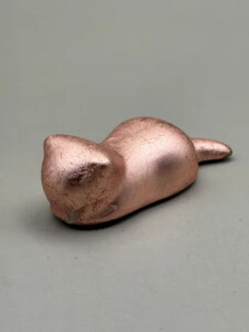 箸置き 猫 箔貼り銅［NF236］