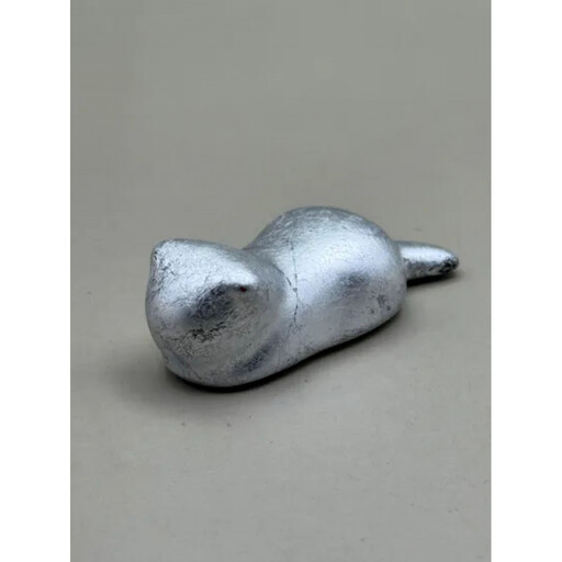 箸置き 猫 箔貼り銀[NF237]