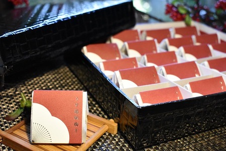 高級南高梅うす塩個包装20粒入 紀州塗箱 網代模様仕上 [SW81]
