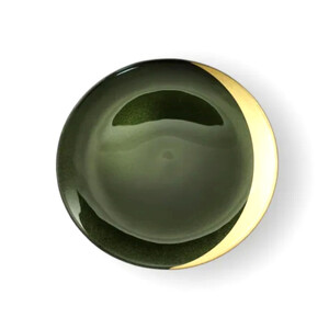 丸小皿  三日月  梨地グリーン ［NF271］