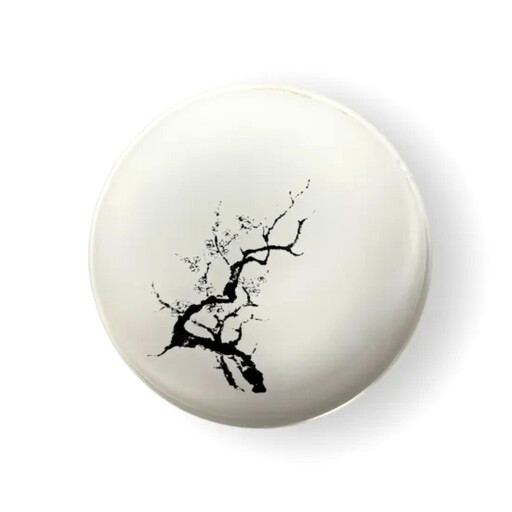 丸小皿 桜 純白(墨桜) [NF274]