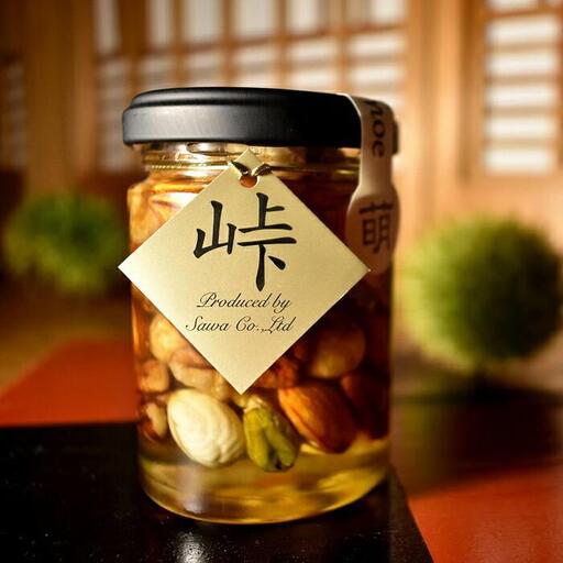 ナッツの蜂蜜漬【峠プレミアム 萌（MOE）】～熊野古道 峠の蜂蜜×ナッツ 【SW12】
