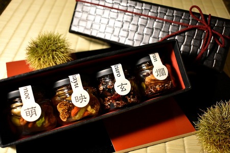 ナッツ・ドライフルーツの蜂蜜漬 峠プレミアム4種セット[萌][映][玄][爛] [SW59]