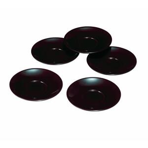 4.0寸 茶托 茶たく 溜塗 5枚組[YG104]