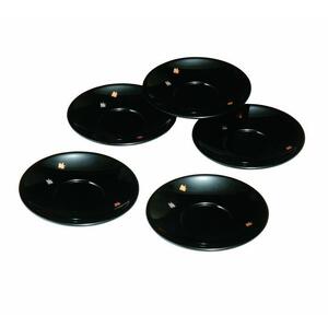 4.0寸 茶托 黒 千鳥 (5枚組)【YG106】